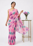 Lovely Printed Floral Georgette Saree