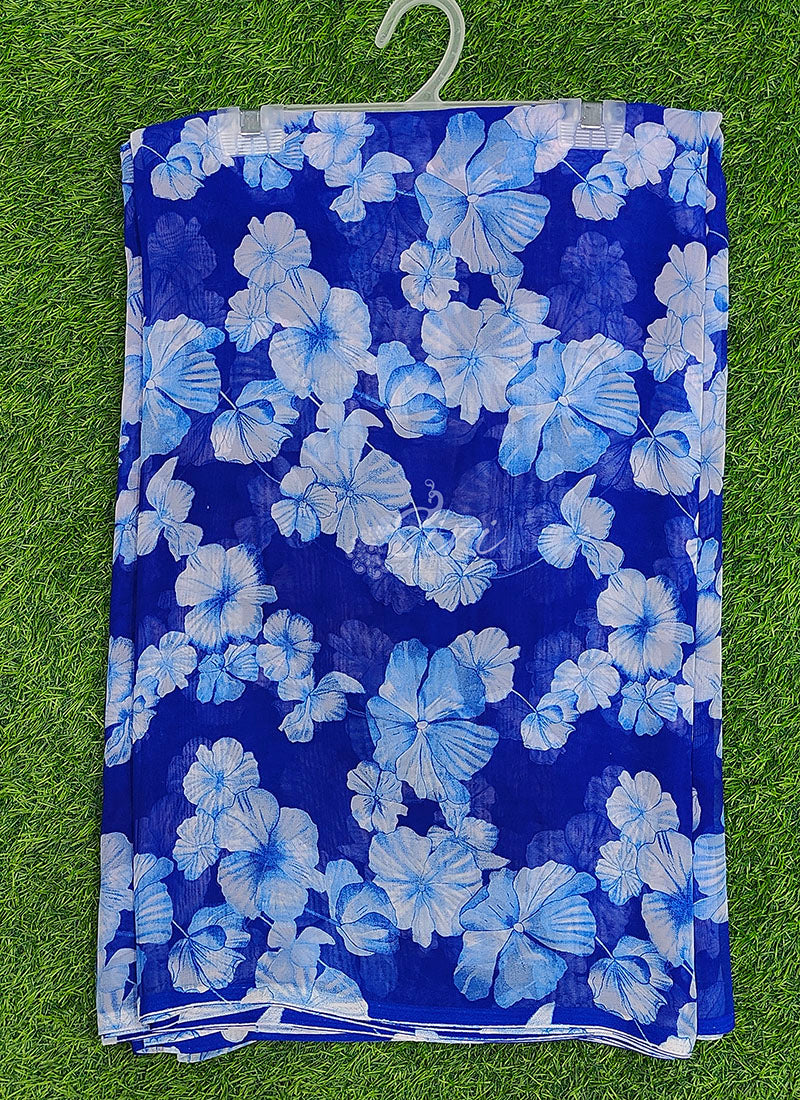 Lovely Printed Floral Georgette Saree