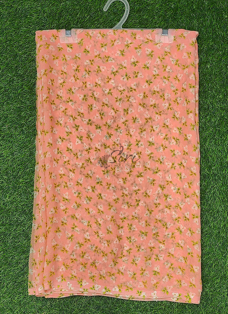 Lovely Printed Floral Georgette Saree