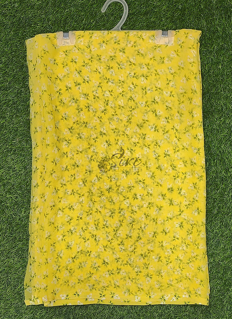 Lovely Printed Floral Georgette Saree