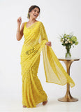 Lovely Printed Floral Georgette Saree