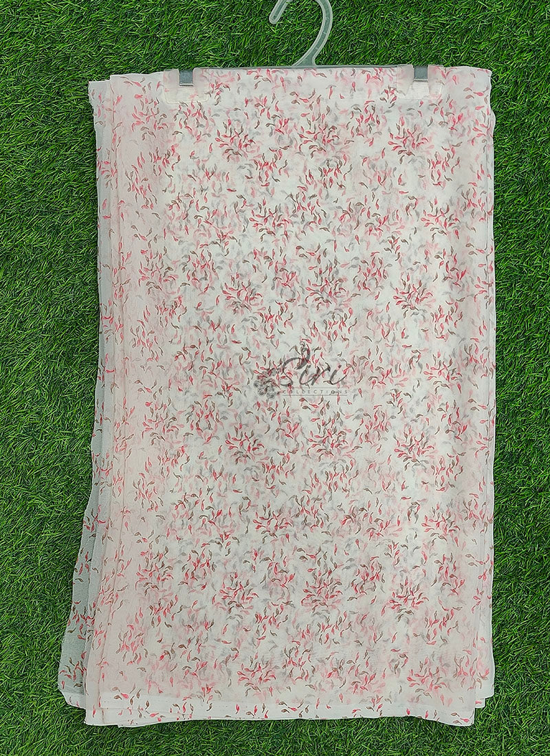 Lovely Printed Floral Georgette Saree