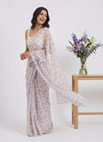 Lovely Printed Floral Georgette Saree