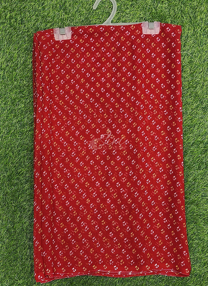 Beautiful Printed Georgette Saree without Blouse