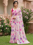 Beautiful Printed Georgette Saree without Blouse