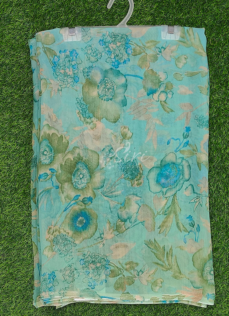 Beautiful Printed Georgette Saree without Blouse