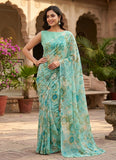 Beautiful Printed Georgette Saree without Blouse