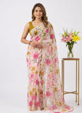 Siri Sarees Floral Print Georgette Saree Without Blouse