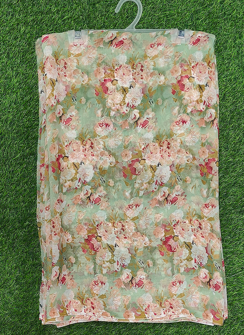 Siri Sarees Floral Print Georgette Saree Without Blouse