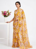 Siri Sarees Floral Print Georgette Saree Without Blouse
