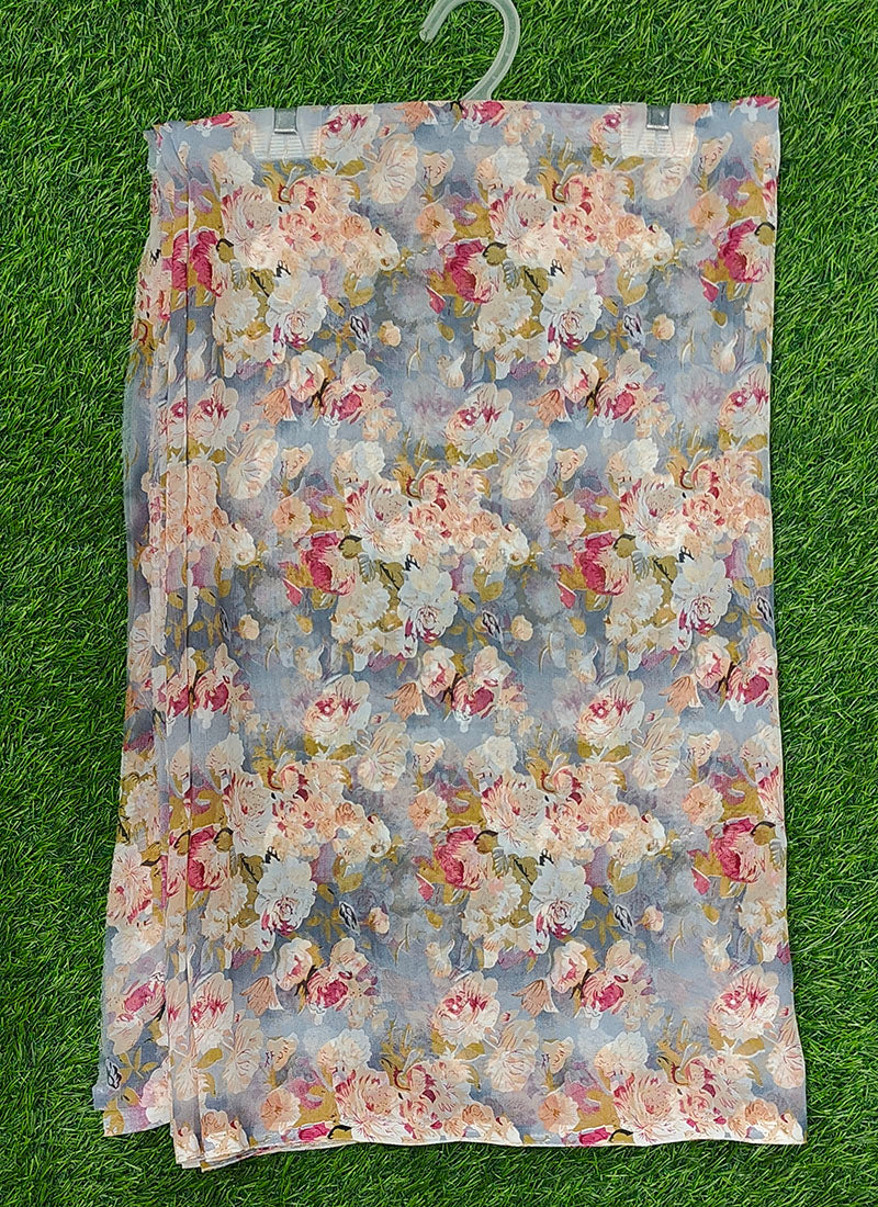 Siri Sarees Floral Print Georgette Saree Without Blouse