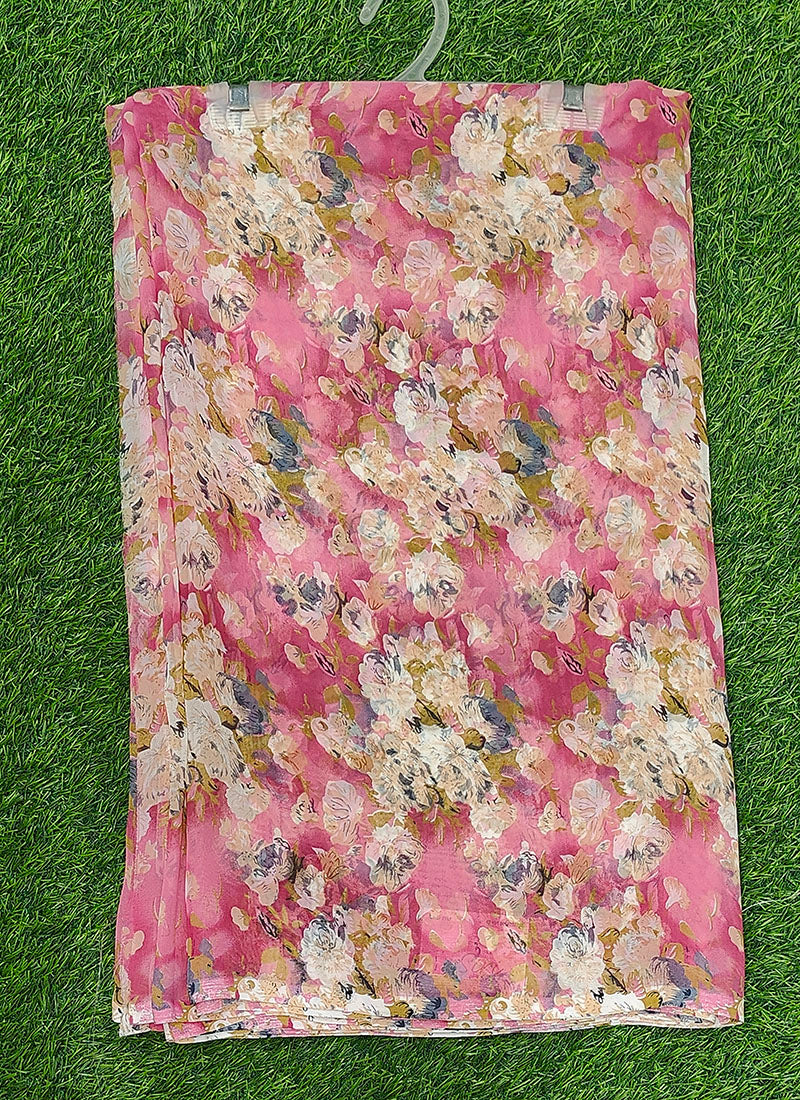 Siri Sarees Floral Print Georgette Saree Without Blouse