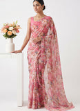 Siri Sarees Floral Print Georgette Saree Without Blouse