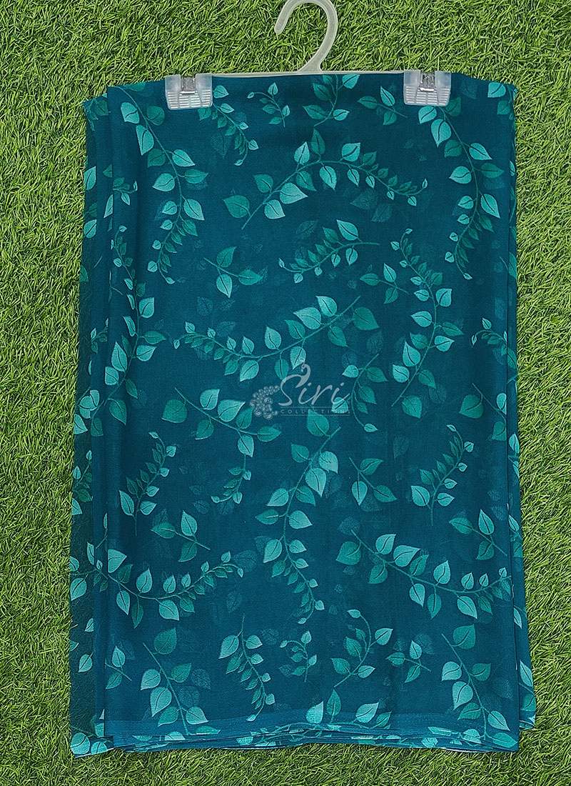 Siri Sarees Floral Print Georgette Saree Without Blouse