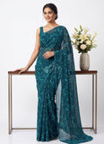 Siri Sarees Floral Print Georgette Saree Without Blouse