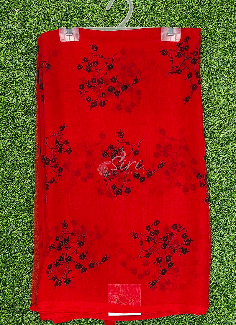 Siri Sarees Floral Print Georgette Saree