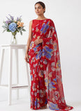 Siri Sarees Floral Print Georgette Saree Without Blouse