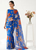 Siri Sarees Floral Print Georgette Saree Without Blouse