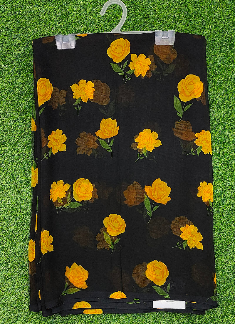Siri Sarees Floral Print Georgette Saree Without Blouse