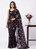 Siri Sarees Floral Print Georgette Saree Without Blouse