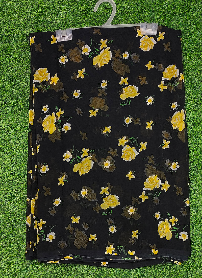 Siri Sarees Floral Print Georgette Saree Without Blouse