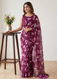 Siri Sarees Floral Print Daily Wear Georgette Saree Without Blouse