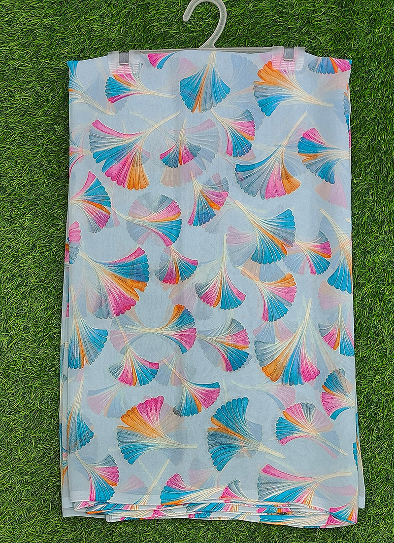 Siri Sarees Floral Print Daily Wear Georgette Saree Without Blouse