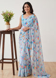 Siri Sarees Floral Print Daily Wear Georgette Saree Without Blouse