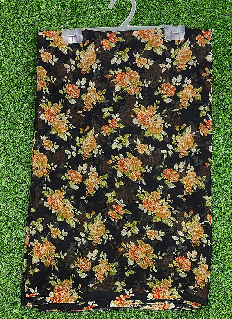 Siri Sarees Floral Print Daily Wear Georgette Saree