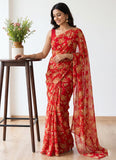 Siri Sarees Floral Print Daily Wear Georgette Saree Without Blouse