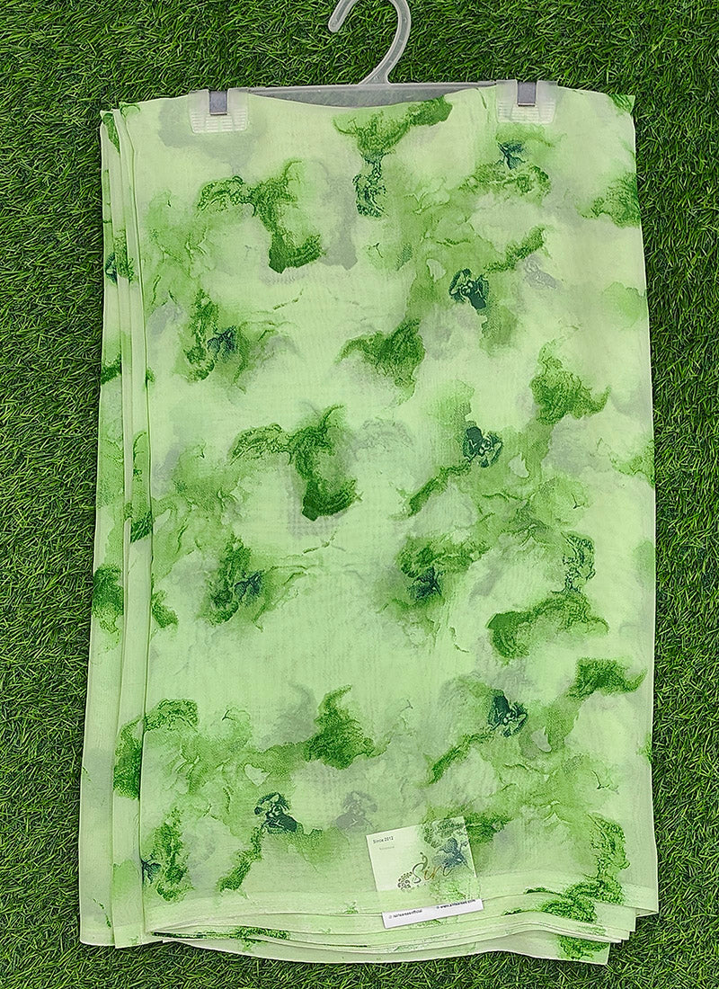 Siri Sarees Floral Print Daily Wear Georgette Saree Without Blouse
