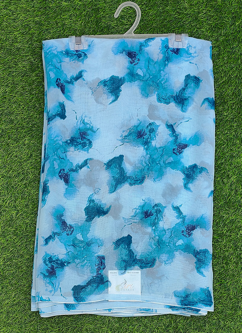 Siri Sarees Floral Print Daily Wear Georgette Saree Without Blouse