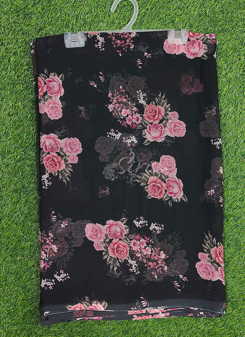 Latest Digital Print Soft Siri Chiffon Saree