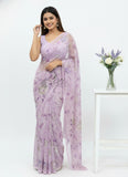 Beautiful Digital Print Soft Siri Chiffon Saree with Blouse