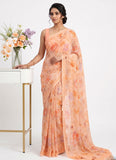 Beautiful Digital Print Soft Siri Chiffon Saree with Blouse