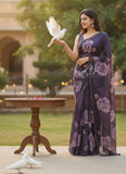Siri Sarees Digital Print Soft Siri Chiffon Saree with Blouse
