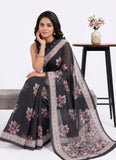 Siri Sarees Digital Print Soft Siri Chiffon Saree with Blouse