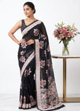 Siri Sarees Digital Print Soft Siri Chiffon Saree with Blouse