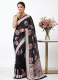 Siri Sarees Digital Print Soft Siri Chiffon Saree with Blouse