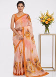 Digital Print Soft Siri Chiffon Saree with Blouse
