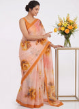 Digital Print Soft Siri Chiffon Saree with Blouse