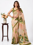 Digital Print Soft Siri Chiffon Saree with Blouse
