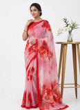 Digital Print Soft Siri Chiffon Saree with Blouse