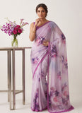 Digital Print Soft Siri Chiffon Saree with Blouse