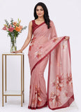 Digital Print Soft Siri Chiffon Saree with Blouse