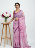 Digital Print Soft Siri Chiffon Saree with Blouse