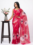 Siri Sarees Digital Print Soft Siri Chiffon Saree