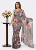 Siri Sarees Digital Print Soft Siri Chiffon Saree