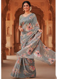 Siri Sarees Digital Print Soft Siri Chiffon Saree