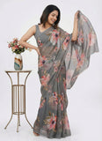 Siri Sarees Digital Print Soft Siri Chiffon Saree